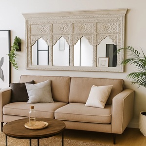 Designer Wooden Accent Mirror Artistic Quatrefoil Shape Sophisticated Decorative Piece for Modern Interiors - Product Image 6
