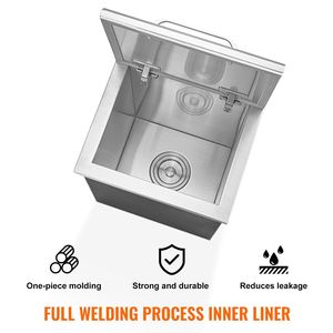 Frigorifero Portatile Commerciale in Acciaio Inossidabile da 40 Qt con Coperchio a Cerniera 14"L X 12"W X 18"H per Uso in Cucina Esterna - Product Image 4