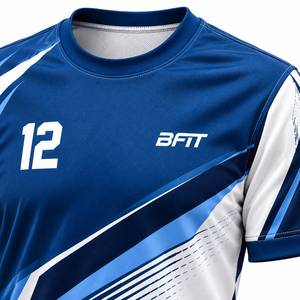 Camiseta Deportiva Personalizada por Sublimación, 100% Algodón, Cuello Redondo, Manga Corta para Hombre, Jersey de Equipo con Logotipo y Número en la Parte Delantera, Transpirable, de Secado Rápido, 180g - Product Image 2
