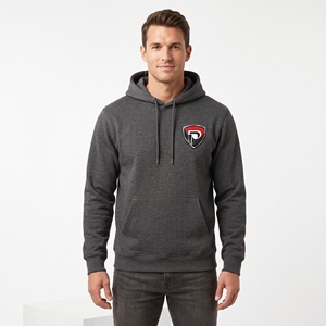 Sweat-shirt à capuche gris foncé pour homme Dumela avec logo imprimé sur le devant, coupe classique, pull en molleton décontracté, vêtement d'automne - Product Image 2