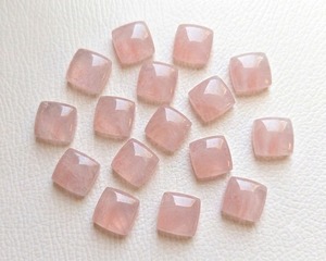 Piedra Suelta de Aguamarina Rosa Natural, Corte Cojín, Facetada, Pulida, 10 mm, para Joyería - Product Image 4