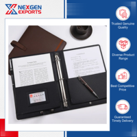 Nexgen Exports Classeur à 3 anneaux en cuir PU personnalisable pour les besoins de bureau, scolaires et professionnels