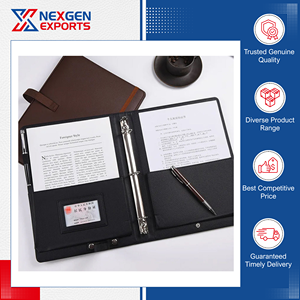 แฟ้มใส่เอกสารแบบ 3 ห่วง หนัง PU ยี่ห้อ Nexgen Exports สำหรับใช้ในธุรกิจ โรงเรียน และสำนักงาน - Product Image 2