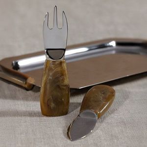 Juego de Cuchillos para Queso con Mango de Resina Marmoleada, Duradero, de Acero Inoxidable, para Servir Queso, Apto para Lavavajillas - Product Image 3