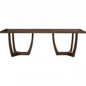 Modern Wooden Dining <b>Table</b> Rectangular Dining Room <b>Table</b> <b>Brown</b> Wood Furniture for Home Apartment Hotel - Product Image 2