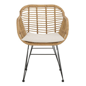 3-Piece Rattan Seating Group with <b>Cushions</b> Outdoor Patio Conversation Garden Set - Product Image 3