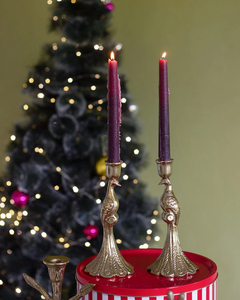 Juego de 2 Portavelas Decorativos de Hierro con Acabado Dorado, Diseño de Pavo Real, Estilo Tradicional Indio, Hechos a Mano, Duraderos para el Hogar - Product Image 4