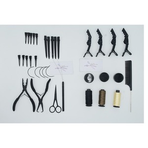 Professional Salon Hair Extensions <b>Tool</b> Kit for Human Hair Installation Including Application <b>Tools</b> - Product Image 1