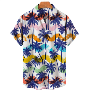 Chemises de plage personnalisées en gros, imprimées de motifs floraux, style streetwear, chemise de plage élégante pour les vacances - Product Image 6
