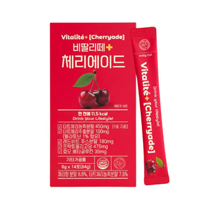 [Claire Works] Vitalite+ Cherryade (14 barras) Bebida en Barra de Cereza Vitalite Plus Cherryade para Hidratación Diaria y Bienestar - Product Image 1