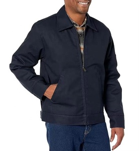 Veste de travail sur mesure, grande taille, respirante, en tissu de toile de coton tissé épais, pour hommes - Product Image 1