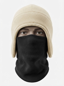 Gorro de Forro Polar Cálido con Orejeras y Cubierta Facial Extendida, Gorro de Invierno para Exteriores, Suave y Cómodo para Clima Frío - Product Image 6