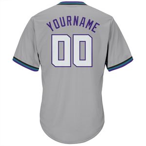 Camiseta de Béisbol Personalizada con Cuello en V Gris para Hombre, Manga Corta, Nombre del Equipo Bordado, Ropa Deportiva de Poliéster que Absorbe la Humedad - Product Image 6