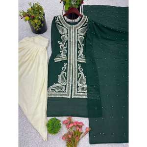 Ensemble de costume de soirée pour femmes, haut, dhoti, salwar, dupatta - Product Image 4