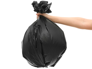 Black Moisture Proof Garbage Bags Roll with Zipper Top Flat <b>Pocket</b> Trash Bags Household Disposable LDPE Heat Seal - Product Image 6