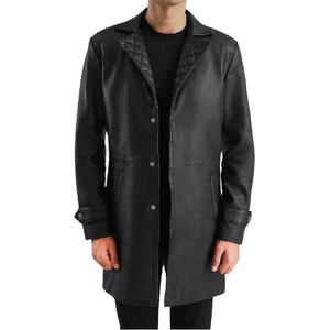 Abrigo de Cuero Negro Premium para el Invierno, Diseño Elegante, Comodidad Superior y Estilo Moderno para Hombres, Ropa para Clima Frío - Product Image 2