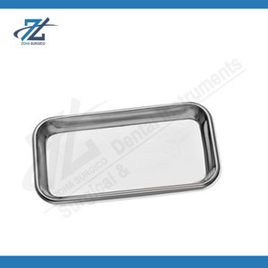 Plateaux médicaux rectangulaires en acier inoxydable, petits plateaux pour instruments chirurgicaux, pour hôpitaux, cliniques dentaires et laboratoires - Product Image 3