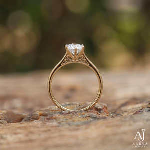 Anillo de Compromiso Clásico con Moissanita Corte Marquesa, Certificado IGI, Plata 925, Anillo de Boda para Mujer - Product Image 4