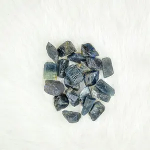 Batu Permata Biru Safir Mentah Alami, Batu Permata Penyembuhan Longgar Kasar, Batu Safir Kasar untuk Perhiasan