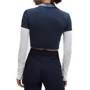 Polo ajustado de piqué para mujer, personalizado, transpirable, elástico, de secado rápido, para golf y tenis. - Product Image 2