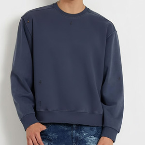 Sudadera de Felpa de Algodón con Media Cremallera y Hombros Caídos, Personalizable con Logotipo, Oversize Premium para Hombre - Product Image 4