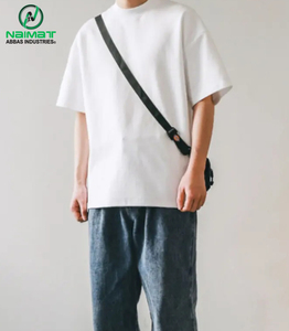 เสื้อยืดคอกลมสีขาวคุณภาพสูงสำหรับผู้ชาย ทรงโอเวอร์ไซส์ สไตล์ลำลองแนวสตรีทแวร์ ผู้ผลิตเสื้อยืดสำหรับสไตล์อเมริกาและยุโรป - Product Image 4