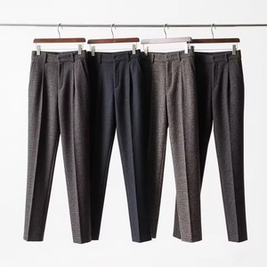 High Quality <b>Wool</b> Slim Fit Formal Office Trousers for Men Mid Waist Corduroy Fabric Breathable Quick Dry Casual Leisure Styles - Product Image 6