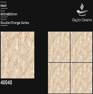 กระเบื้องปูพื้นพอร์ซเลนพรีเมียมขายดีที่สุด ขนาด 600x600 มม. กันลื่นและทนกรด รับประกัน 3 ปี ผลิตในอินเดียโดย Clayton Ceramic - Product Image 2