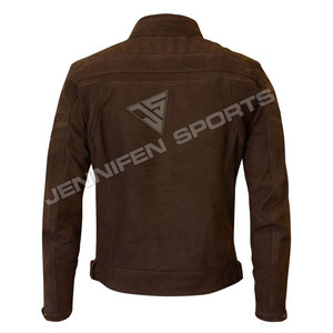 Chaqueta de Motociclista para Hombre, de Cuero Nubuck Genuino, con Protección CE, de Alta Calidad - Product Image 4