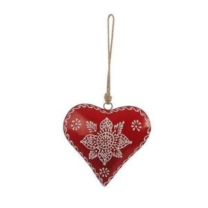 Adorno Metálico Premium en Forma de Corazón para Colgar, Ideal para Comercios y Hostelería Navideña - Product Image 1
