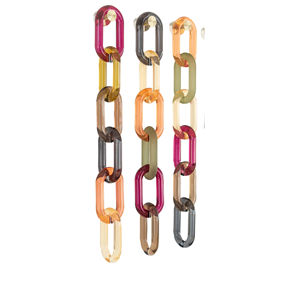 Decoración del hogar: Eslabones de cadena de resina personalizables de gran tamaño y colores claros, eslabones grandes de resina multicolor disponibles. - Product Image 1