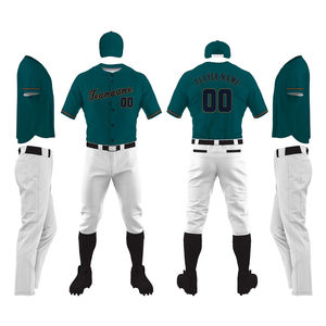 Latest Design New Style Premium Quality Breathable Cotton Spandex Solid Color Baseball Uniform for <b>Men</b> Adults Online Sale - Product Image 6