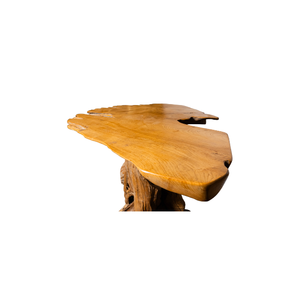 Ensemble de table de bar rustique en racine de teck avec tabourets à dossier faits à la main, design antique, hôtels, villas, complexes hôteliers, cafés, salons, ARTERRA - Product Image 2