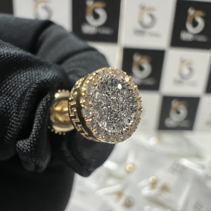 VVS Moissanite Diamond Stud Earrings for Women Elegant 14k Solid Gold S925 Sterling Silver Elegant Moissanite Earrings - Product Image 2