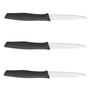 Cuchillos de Cocina con Mango Negro, Juego de Tres Piezas con Hojas de Punta Fina para Pelar Patatas y Cebollas, y Preparar Alimentos - Product Image 2