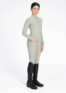Pantalons d'équitation élégants pour enfants, tissu extensible doux, coupe performante, respirants et confortables - Product Image 4