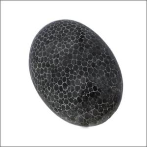 Favorite Black Snake Fossil Stone <b>Natural</b> Oval Gemstones Loose Nature <b>Crystal</b> - Product Image 1