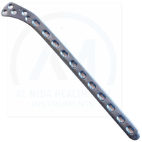 Plaque chirurgicale orthopédique non verrouillable Al Mida Healthcare 165 mm en acier inoxydable 316L de qualité chirurgicale, kit d'instruments manuels inférieur