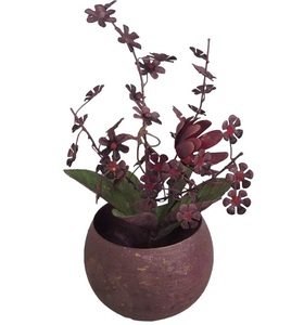 Vase de Noël extérieur en métal fait main, couleur naturelle, décoration artistique moderne - Product Image 4