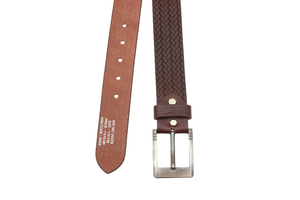 เข็มขัดหนังแท้ หนังลูกวัว แบบสองสี ขนาด 32 มม. แรงบันดาลใจจากชุดสูทและกระเป๋าเดินทาง - Product Image 3