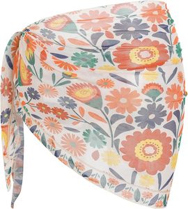 Ropa de Playa para Mujer, Estilo Boho, Falda Cruzada de Gasa Suave con Estampado Floral y Protección UV - Product Image 2