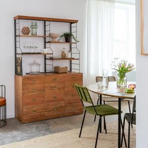 Librería Vandana Maxima Elara de madera de acacia y metal - Product Image 1