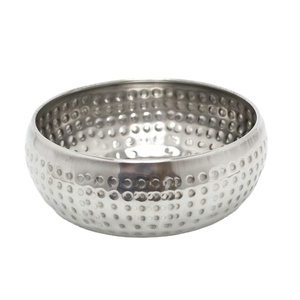Tazones para Servir Alimentos de Primera Calidad, Precio Directo de Fábrica, para Hogar, Hotel, Restaurante, Tazón de Metal Hecho a Mano con Diseño Martillado - Product Image 1