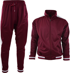 Nouvel ensemble de survêtement pour homme à fermeture éclair intégrale et manches longues, vêtements de sport haut de gamme pour la course, tenue d'entraînement athlétique avec logo personnalisé, vente en gros - Product Image 1