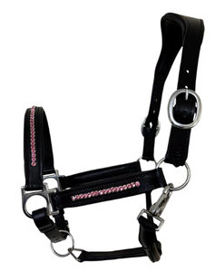 Harnais pour cheval en cuir pleine fleur de qualité supérieure avec couronne et muserolle rembourrées de Divine International - Product Image 1
