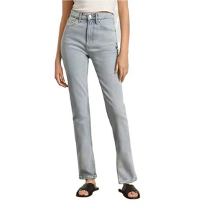 Pantalones Vaqueros Elegantes de Corte Moderno para Mujer, Mezclilla de Alta Calidad con Servicio OEM y Precio Competitivo al por Mayor - Product Image 1