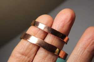 Handcrafted Wavy <b>Copper</b> Cuff Bracelet Minimalist Open <b>Bangle</b> Modern Artisan Jewelry Elegant Adjustable Bracelet Open <b>Bangle</b> - Product Image 6