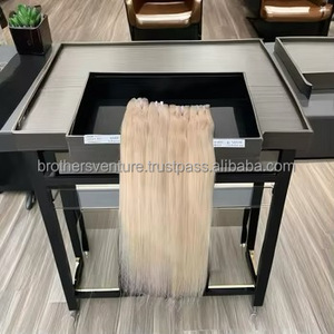 Vente en gros d'extensions de cheveux vierges Remy à cuticules alignées, donneur unique, style vague indienne, cheveux corporels, machine de marque HairX, double trame - Product Image 6