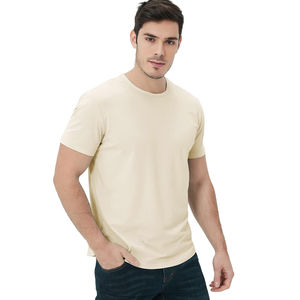 T-shirts pour hommes de haute qualité 100% coton, coupe classique, style hip-hop - Vente en gros, impression personnalisée, anti-boulochage, couleur unie, toile - Product Image 5