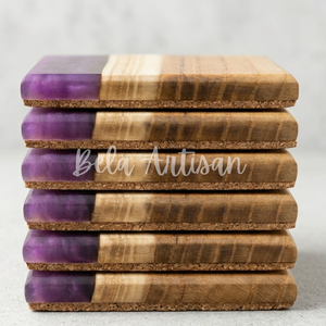 Handmade Mango Wood Biodegradable Luxury <b>Square</b> Coaster <b>Set</b> for Home Decor Tableware Gift - Product Image 2
